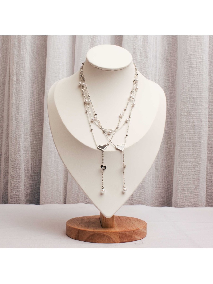 Collar Acero Plateado SK307-KAC