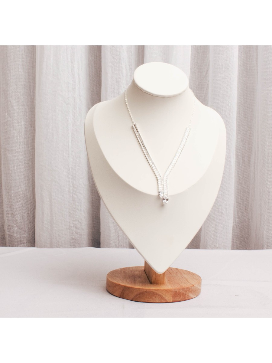 Collar Bronce Blanco Con Circones SK165-PL