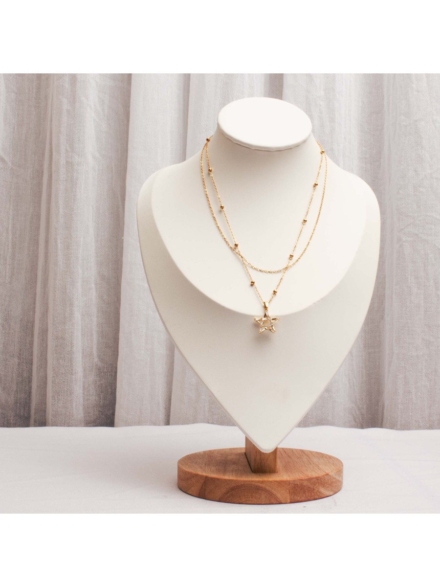 Collar Acero Dorado SK312-GOR