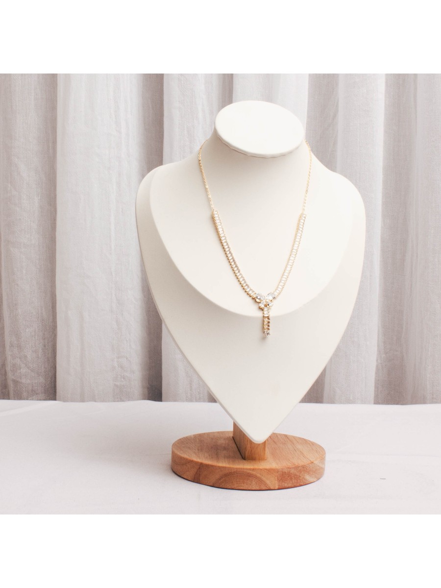 Collar Bronce Dorado Con Circones SK166-OR