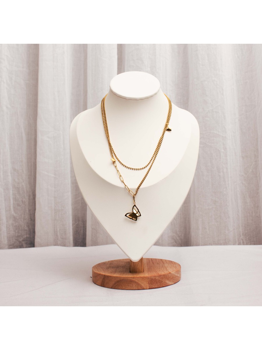 Collar Acero Dorado SK316-COR