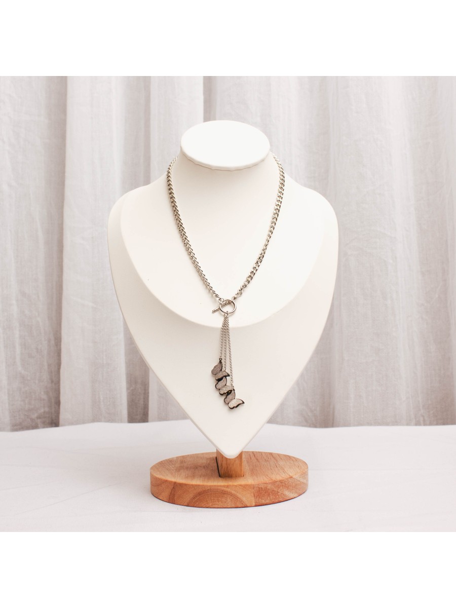 Collar Acero Plateado SK317-BAC
