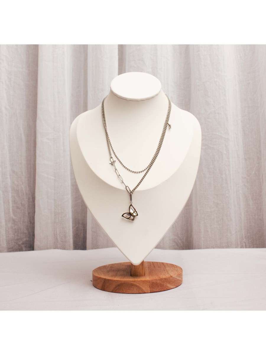Collar Acero Plateado SK317-CAC