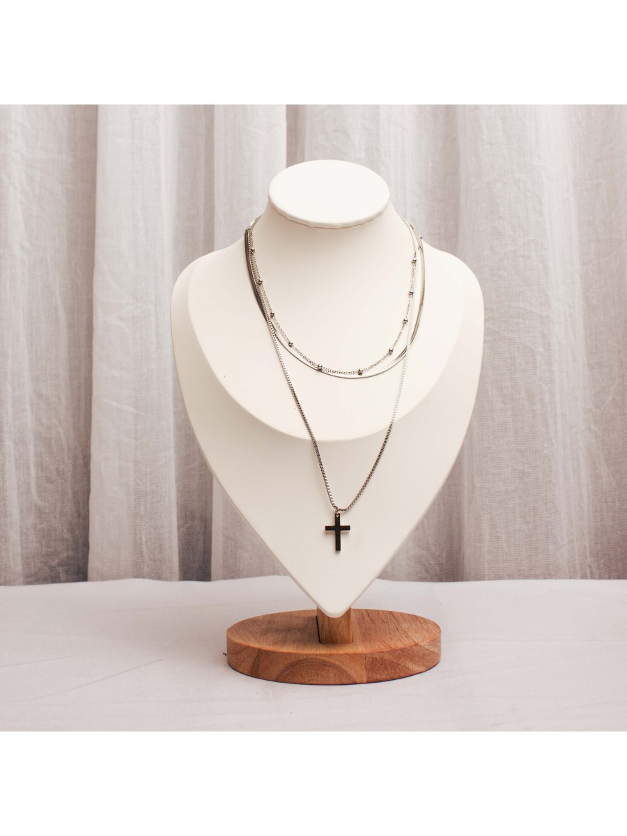 Collar Acero Plateado SK317-IAC
