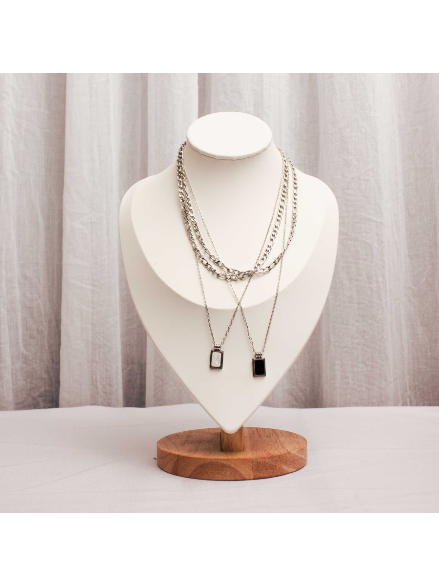 Collar Acero Plateado SK317-JAC