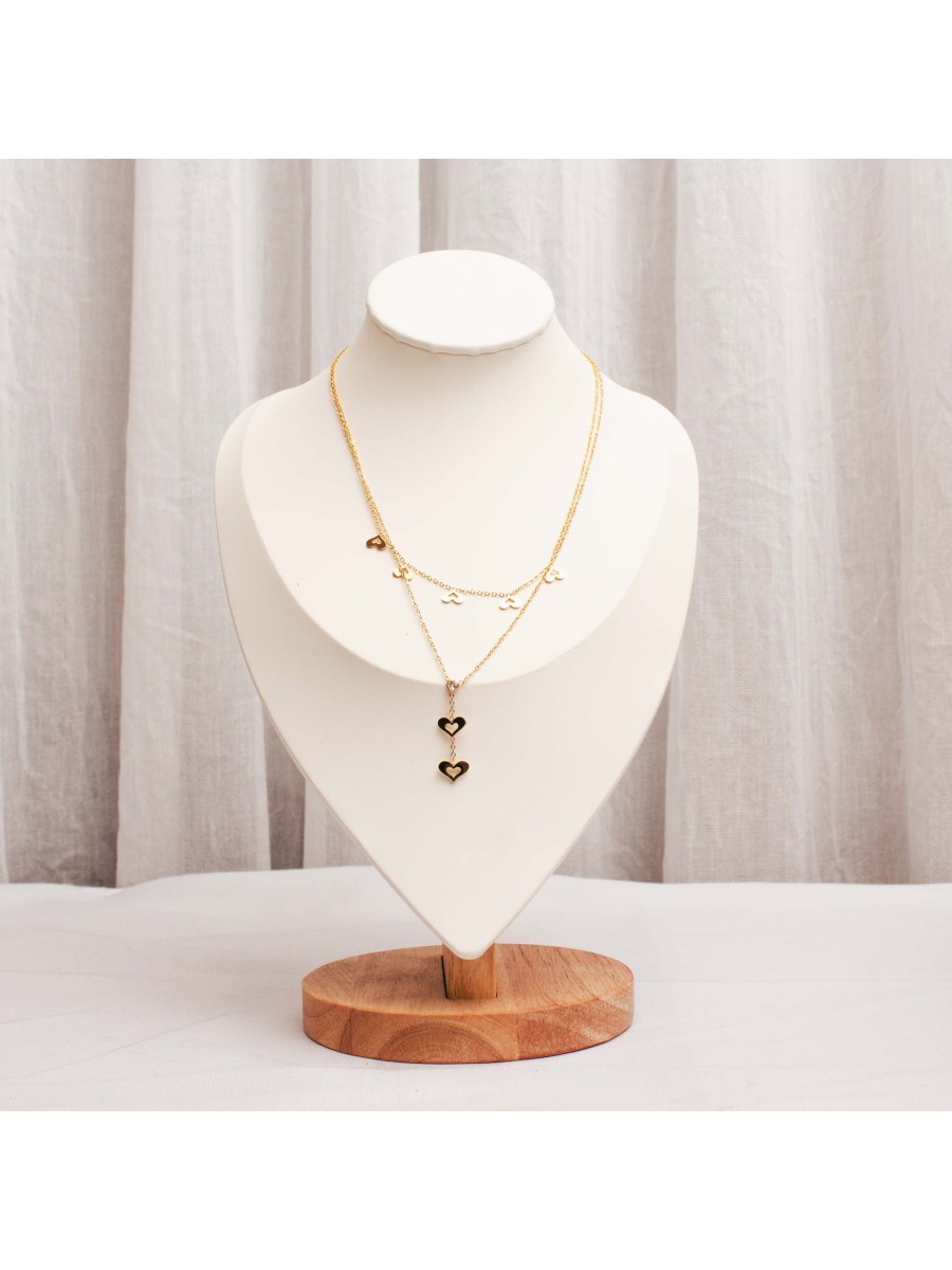 Collar Acero Dorado SK318-HOR
