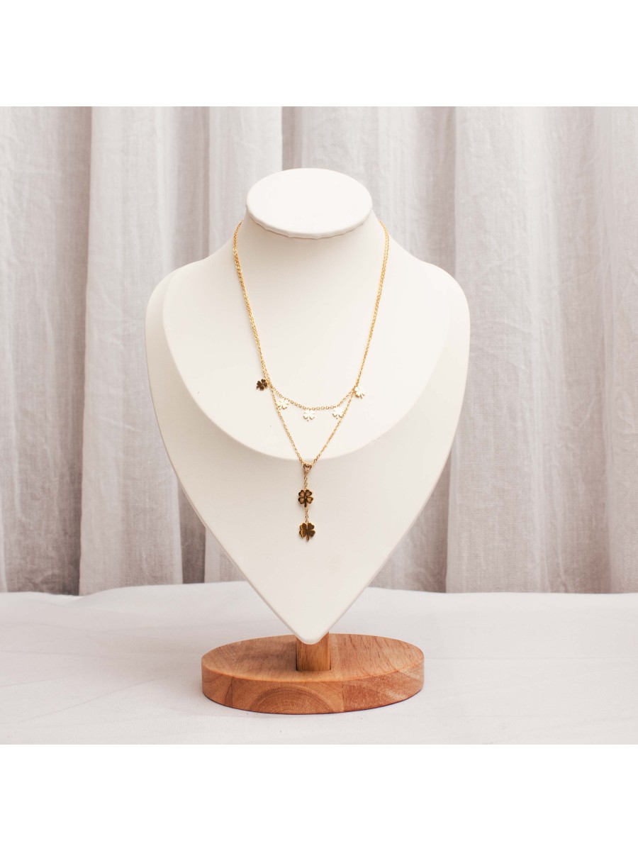 Collar Acero Dorado SK318-IOR