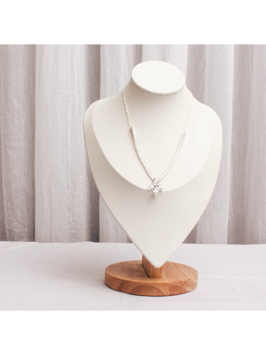 Collar Bronce Blanco Con Circones SK168-PL