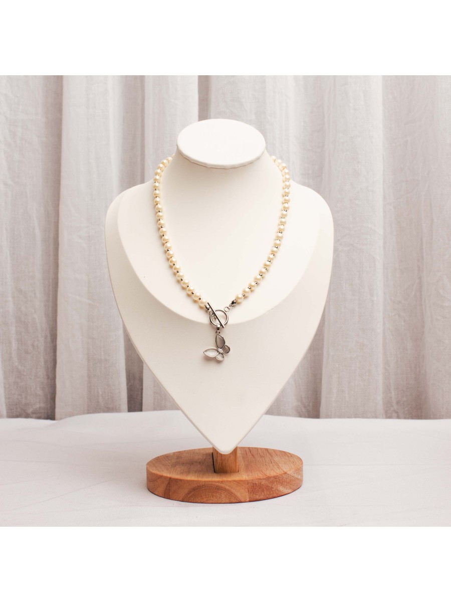 Collar Acero Plateado SK319-BAC