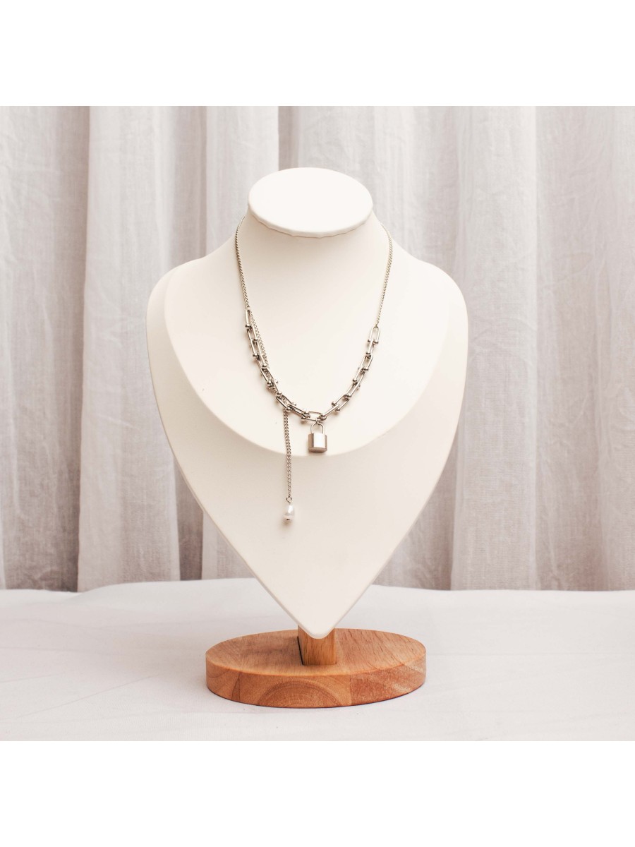 Collar Multicadena Plateado SK319-CAC