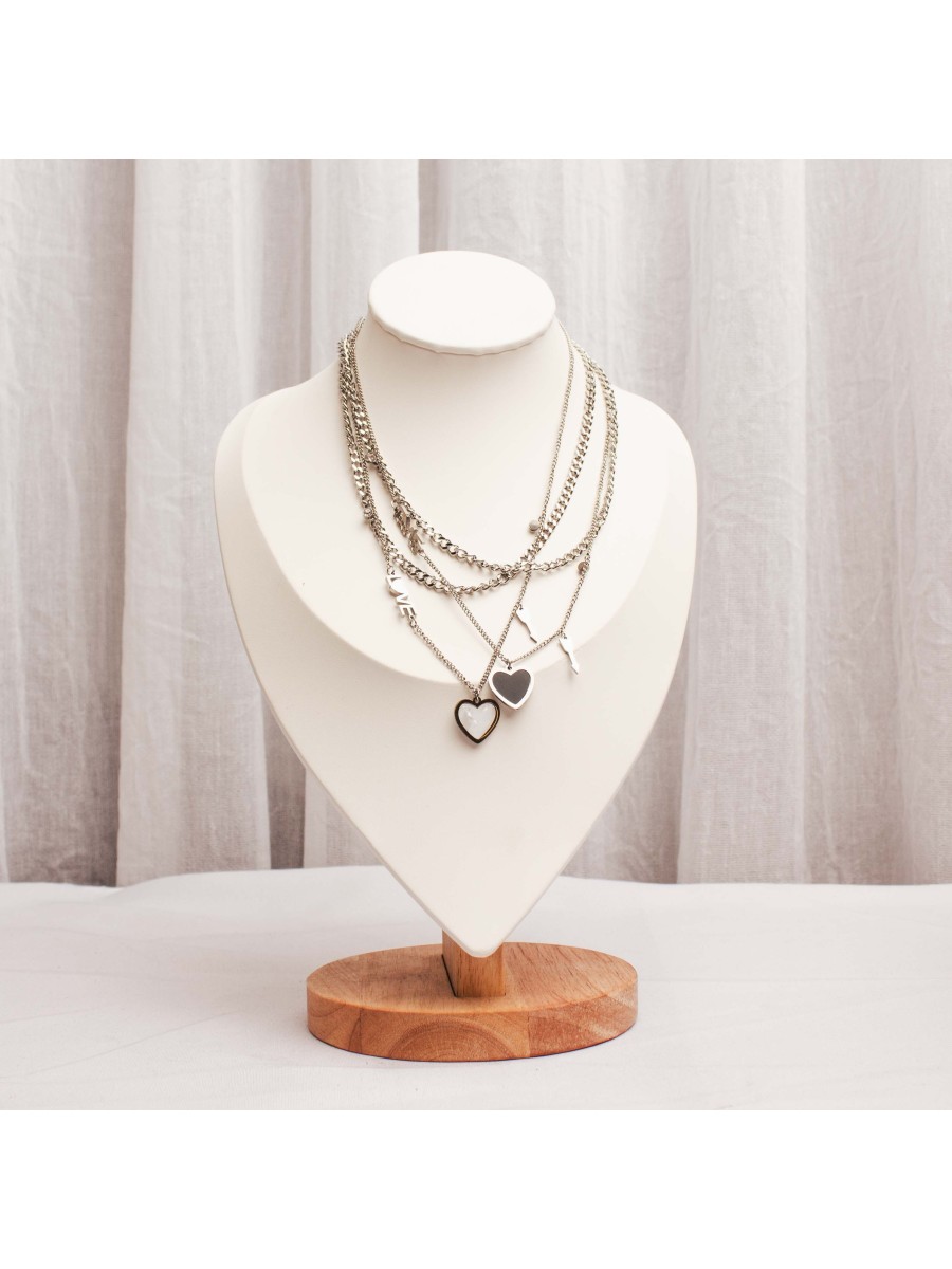 Collar Acero Plateado SK319-DAC