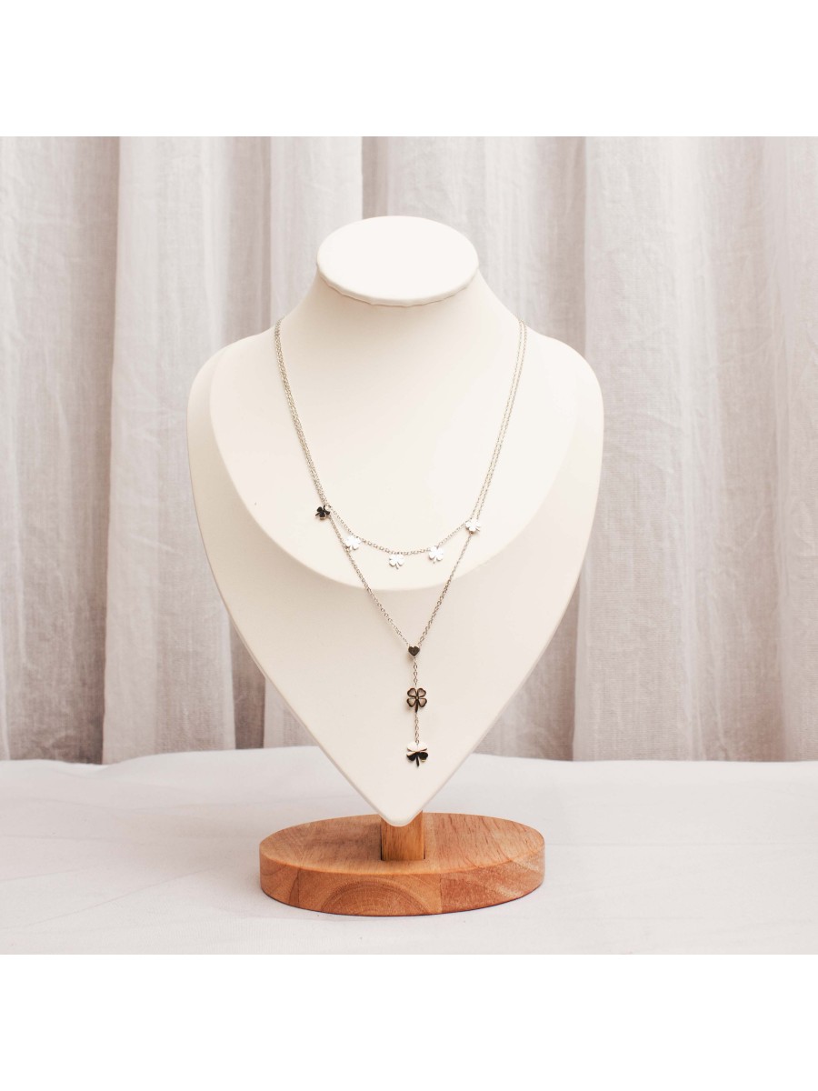 Collar Acero Plateado SK319-IAC