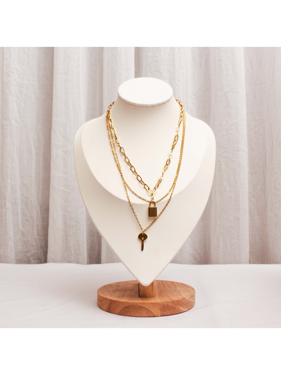 Collar Acero Dorado SK320-AOR