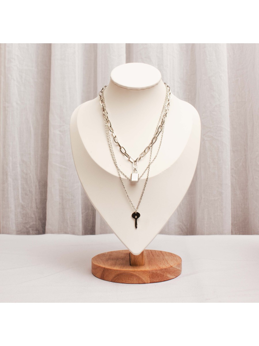 Collar Acero Plateado SK321-AAC