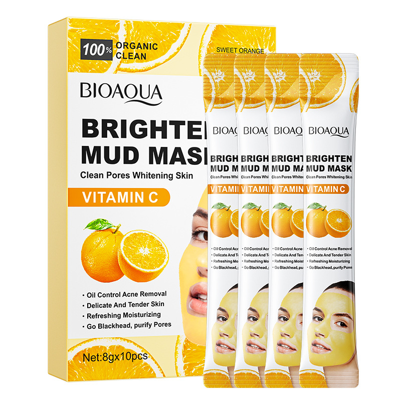 MASCARILLA DE ARCILLA ILUMINADORA CON VITAMINA C 8G X 10PCS · Cód. 601138