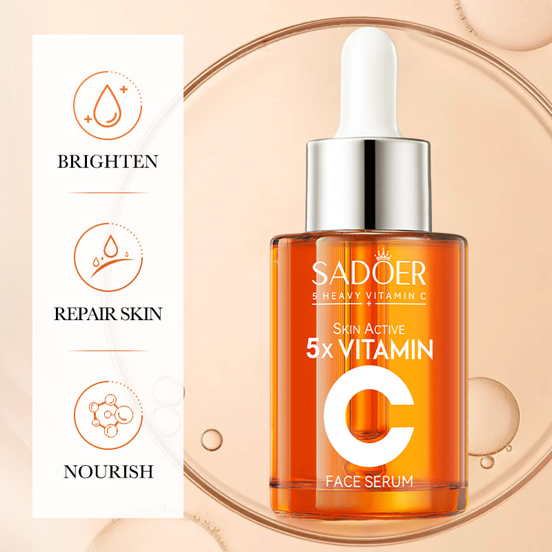 SERUM FACIAL REPARADOR ILUMINADOR MULTIEFECTO CON VITAMINA C 5X 30ML · Cód. 708084