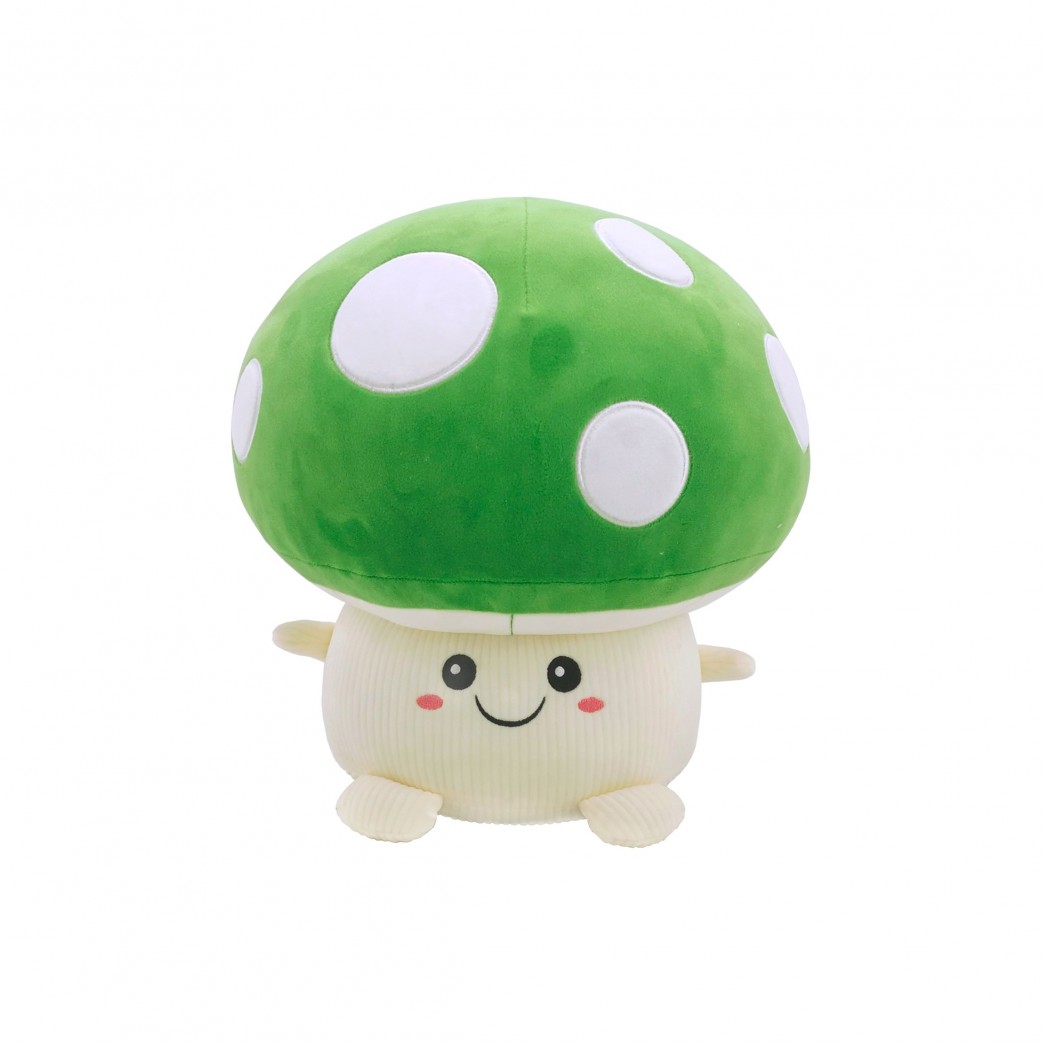 614702 -ALMOHADAS HONGOS 15″ VERDE C/P BLANCO