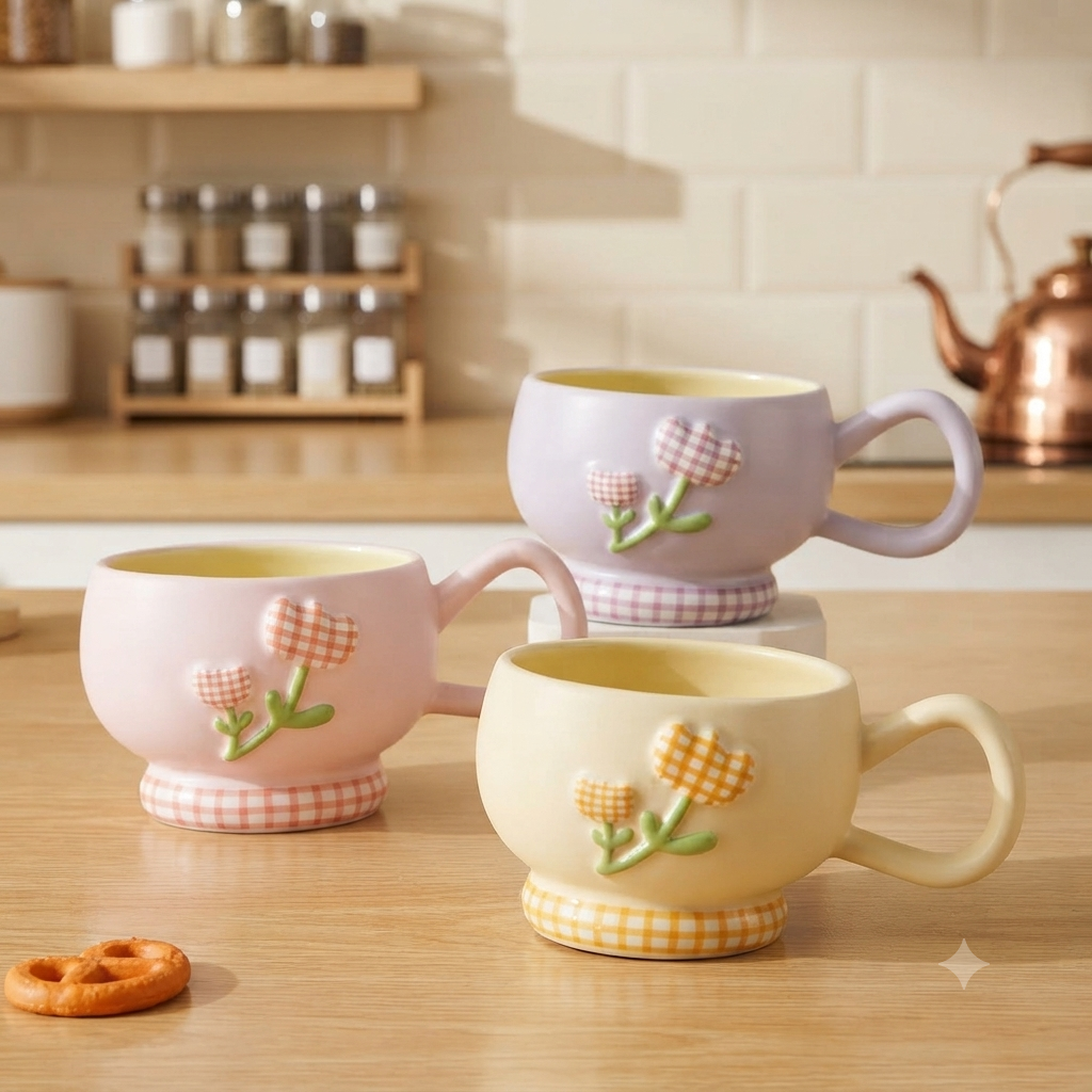 TAZA DISEÑO FLORES