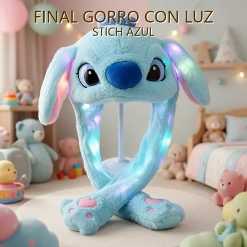 FINAL GORRO CON LUZ STICH AZUL
