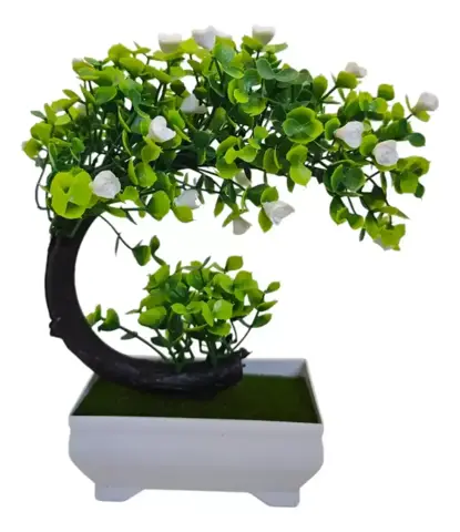 Bonsai Planta Artific. Con Flores Decoracion Regalo 19cm A