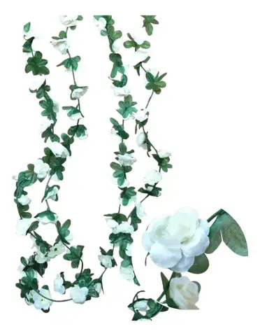 Guirnalda Flor De Rosa Artificial Trae 45rositas 2.3m