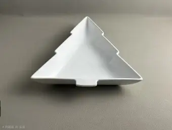 AA2679 PLATO CERAMICA FORMA DE ARBOL NAVIDAD
