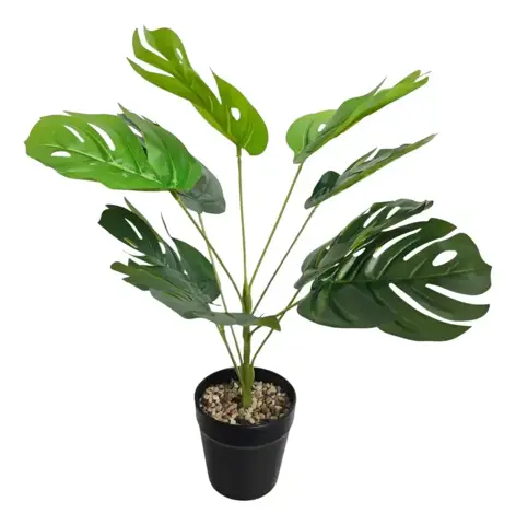 Planta Monstera Artif Costilla C/maceta Adan Deco Home 45cm