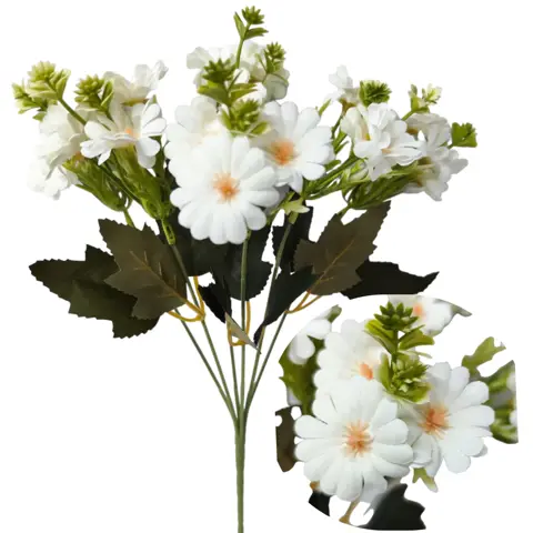 Ramo Margarita Artificial Viene 18 Flores