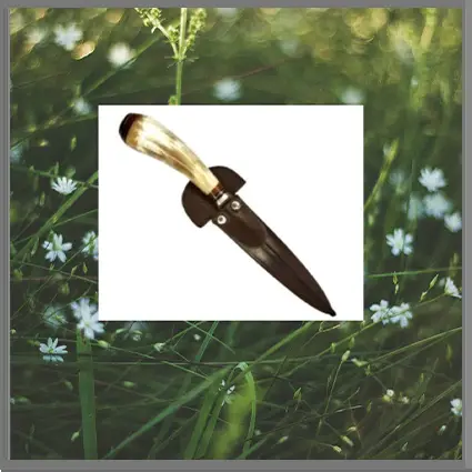 514-170 CUCHILLO ACERO INOX.SCHMIEDEN 14CM ENCAB.ASTA CON VAINA VAQUETA
