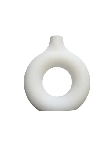 Florero Minimalista Dona Mate Plastico 19x18cm