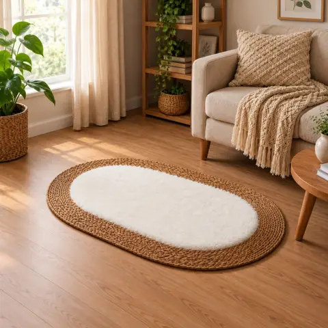 Alfombra de yute tejida 70cm
