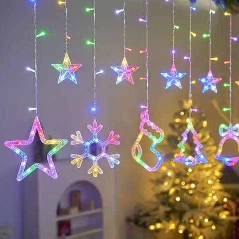 CORTINA LUZ LED NAVIDAD VARIOS COLORES