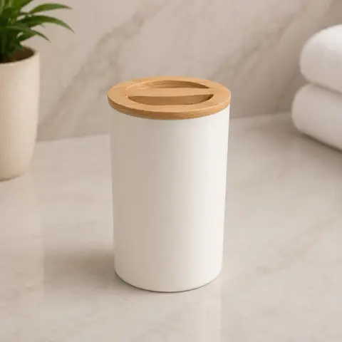 SOPORTE DE CEPILLOS TAPA BAMBU