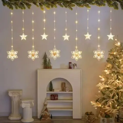 CORTINA LUZ CALIDA LED NAVIDAD