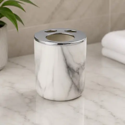 SOPORTE DE CEPILLOS EFECTO MARMOLADO
