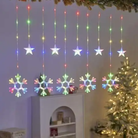 CORTINA LUZ LED NAVIDAD VARIOS COLORES