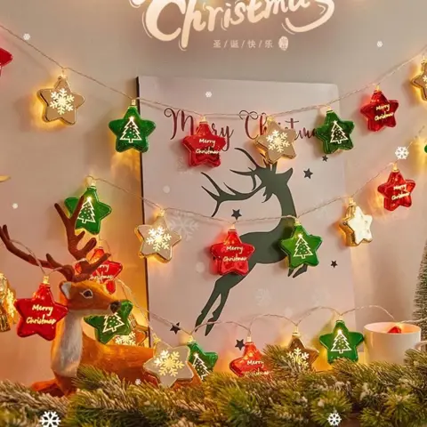 2MT 10 LUCES ESTRELLAS NAVIDAD USB