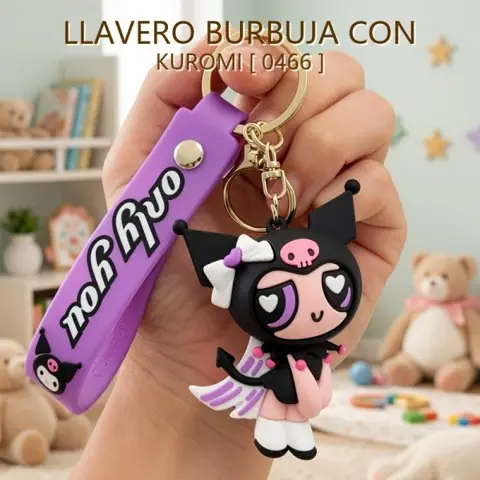LLAVERO BURBUJA CON KUROMI [ 0466 ]