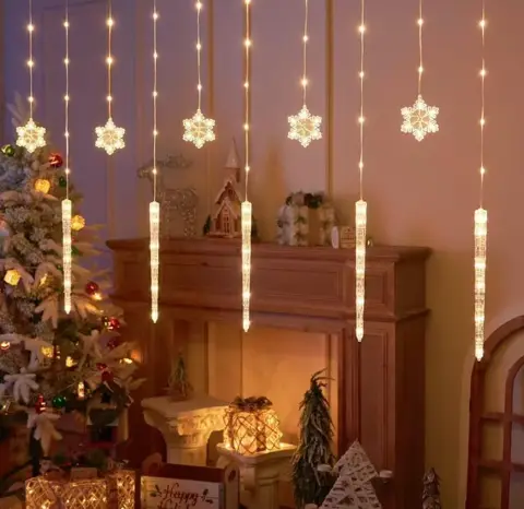 CORTINA LUZ CALIDA LED NAVIDAD