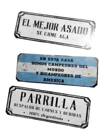 Cartel asador 28x80