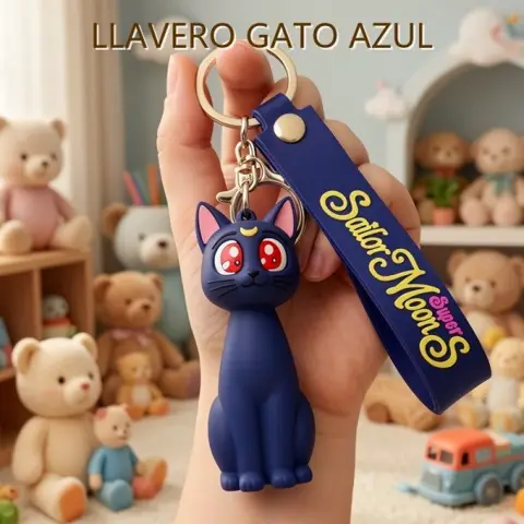 LLAVERO GATO AZUL