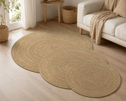 Alfombra redonda fibra 1.00mts