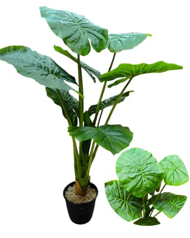 Planta Hoja Premium Artificial 120cm Con Maceta