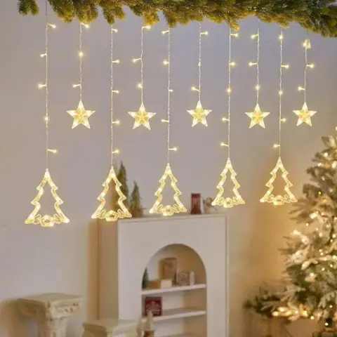 CORTINA LUZ CALIDA LED NAVIDAD