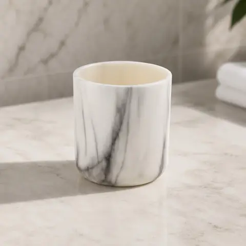 VASO DE ENJUAGUE BUCAL EFECTO MÁRMOL