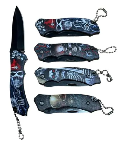 GM-NAV049 Navaja plegable con diseño de calavera