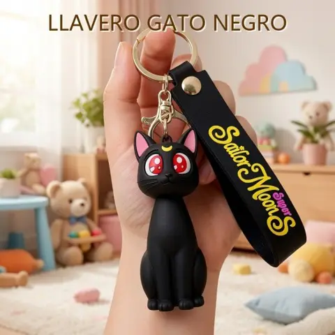 LLAVERO GATO NEGRO