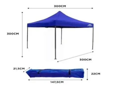 GAZEBO SIN PARED 3X3MTS