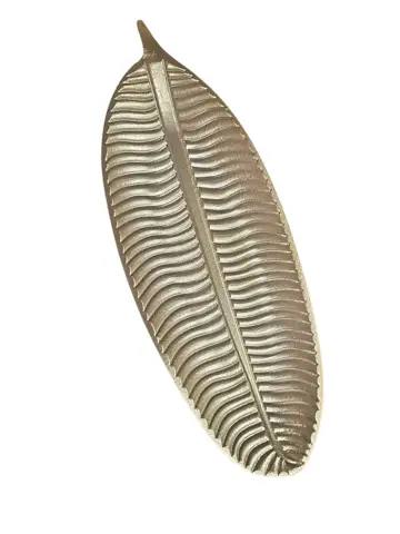 Bandeja deco pluma 39.5x14.5x13.5 maganda